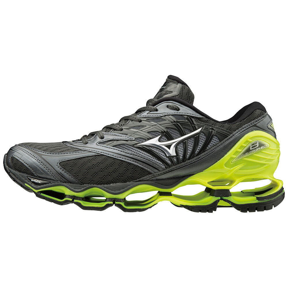 Sapatilhas Running Mizuno WAVE PROPHECY 8 - Homem - Cinzentas/Prateadas/Amarelas - DYUOE5038